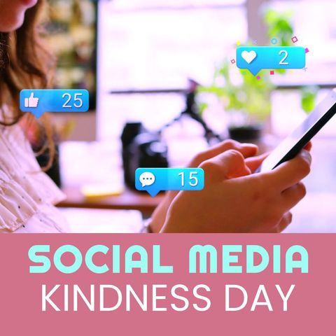 smartphone social media interaction for kindness day concept - Download Free Stock Templates Pikwizard.com