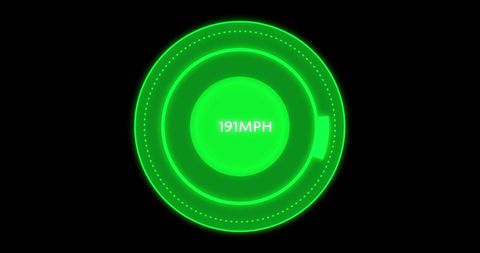Futuristic Green Speedometer Display on Black Background - Download Free Stock Images Pikwizard.com