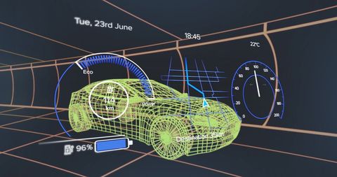 Futuristic Concepts of Electric Car Technology and Efficiency Tools - Download Free Stock Images Pikwizard.com