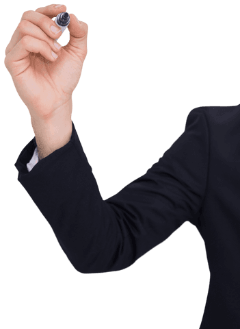hand of businessman writing with transparent marker isolated - Download Free Stock Videos Pikwizard.com