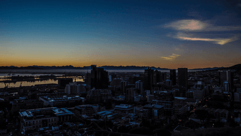 urban cityscape with transparent sunset glow - Download Free Stock Videos Pikwizard.com