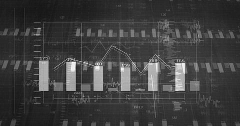 Abstract Financial Data Visualization on Digital Interface