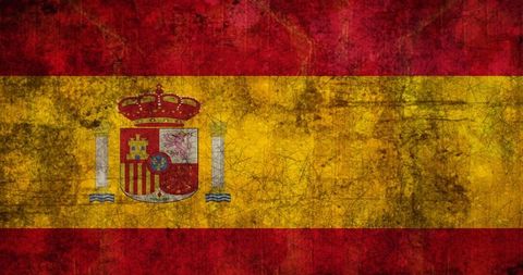 Grunge Spanish Flag with Distressed Texture and Coat of Arms - Download Free Stock Images Pikwizard.com