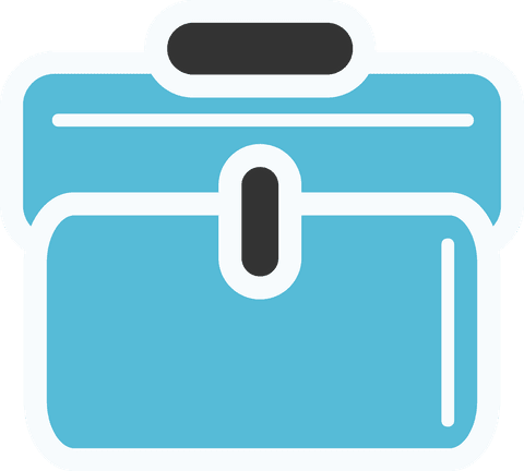 Minimalist Blue Briefcase Icon on Transparent Background - Download Free Stock Videos Pikwizard.com
