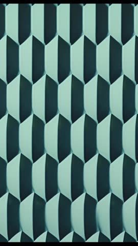 Looping Hexagon Pattern Alternating Teal and Mint for Vertical Motion Background