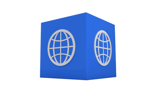 blue cube with globe icon on transparent background illustration - Download Free Stock Videos Pikwizard.com