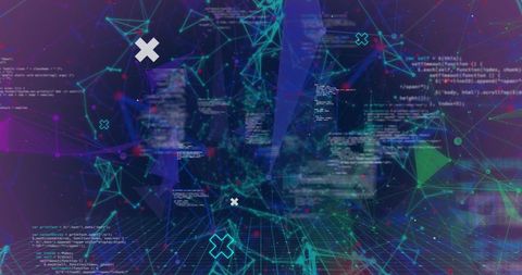 Abstract Digital Data Visualization with Geometric Shapes - Download Free Stock Images Pikwizard.com