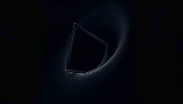 Futuristic Glowing Quadrilateral in Dim Photographic Space