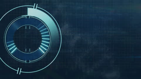 Futuristic HUD Interface with DNA Strand Animation