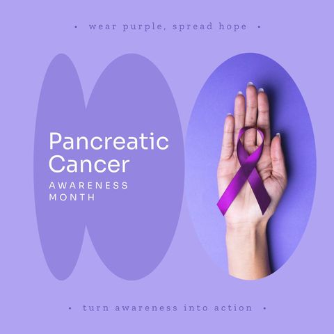 Raising Awareness for Pancreatic Cancer Through Purple Symbolism - Download Free Stock Templates Pikwizard.com