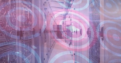 Global Digital Connections with Overlay in Futuristic Server Room - Download Free Stock Images Pikwizard.com