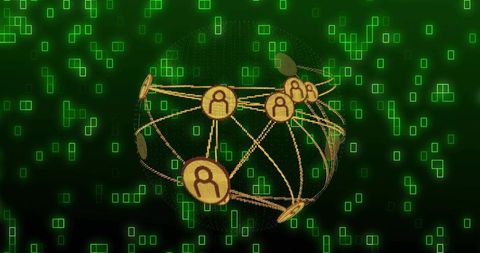 Global Digital Network Sphere with Futuristic Cyber Connectivity