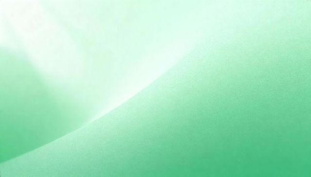 Mint to Emerald Gradient Curved Surface with Grainy Texture for Minimalist Background