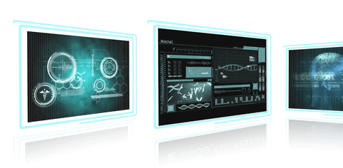 Futuristic Digital Screens with Data on Transparent Background - Download Free Stock Videos Pikwizard.com