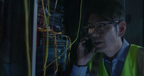 IT Engineer Troubleshooting Server in Data Center - Download Free Stock Images Pikwizard.com