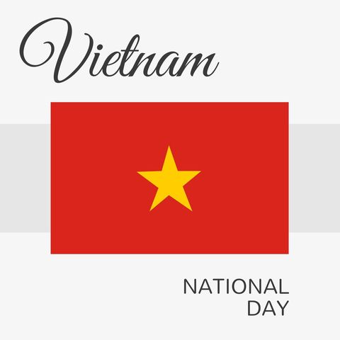 Vietnam National Day Celebration with Flag and Text - Download Free Stock Templates Pikwizard.com