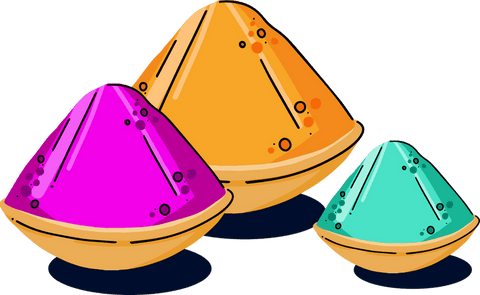colorful pigments in minimalist bowls on transparent background - Download Free Stock Videos Pikwizard.com