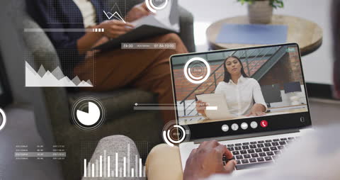 Video Conferencing with Data Analytics Interface in Modern Office