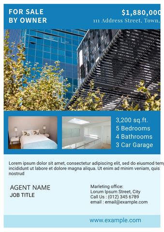 Luxury Real Estate High-rise For Sale by Owner Template - Download Free Stock Templates Pikwizard.com