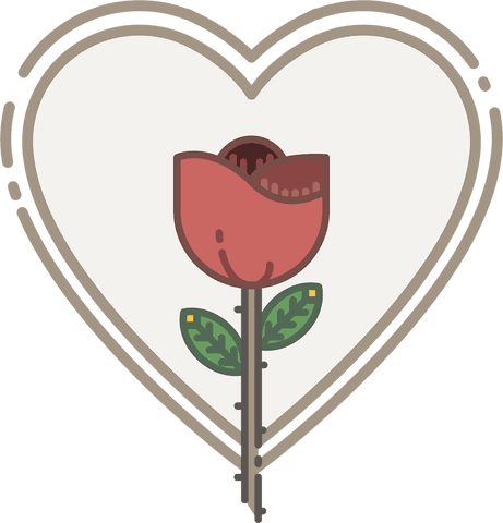 Red Rose Beige Heart Romantic Illustration Transparent Background - Download Free Stock Videos Pikwizard.com