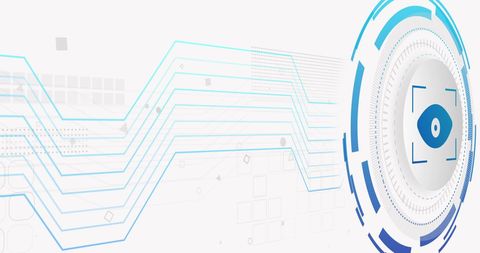 Digital eye network interface and cyber security concept