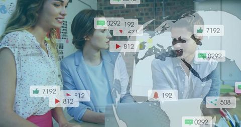 Professional collaboration analytics in modern office