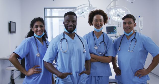 Smiling Diverse Healthcare Professionals in Hospital Setting - Download Free Stock Images Pikwizard.com