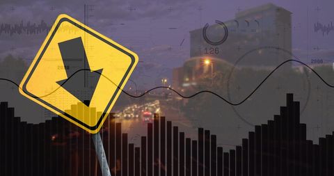 Interplay of Financial Data with Urban Environment and Traffic Signs - Download Free Stock Images Pikwizard.com