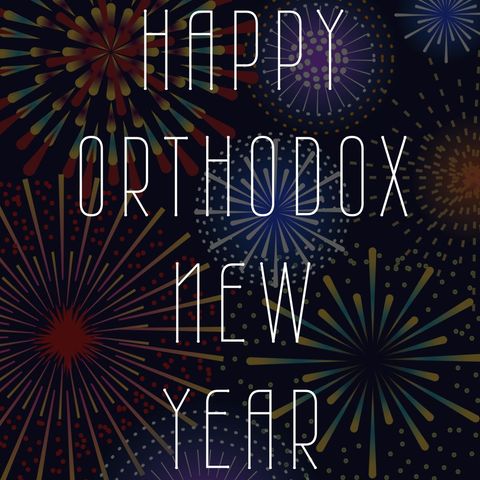 Orthodox New Year Celebration with Colorful Fireworks - Download Free Stock Templates Pikwizard.com