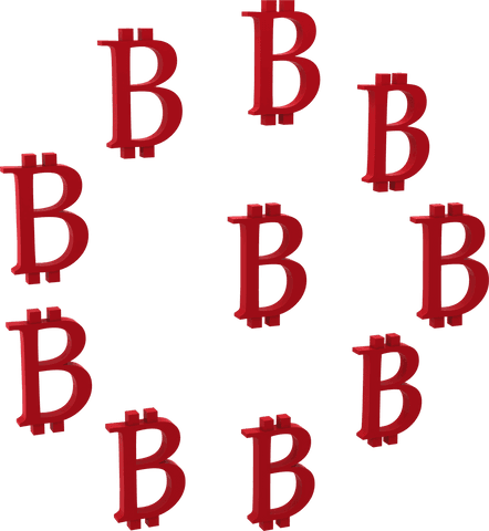 red bitcoin symbol circular pattern on transparent background - Download Free Stock Videos Pikwizard.com