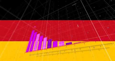 Financial Growth Analysis Overlaid on German Flag Concept - Download Free Stock Images Pikwizard.com