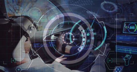 Virtual Reality and Advanced AI Interface in Self-Driving Car - Download Free Stock Images Pikwizard.com