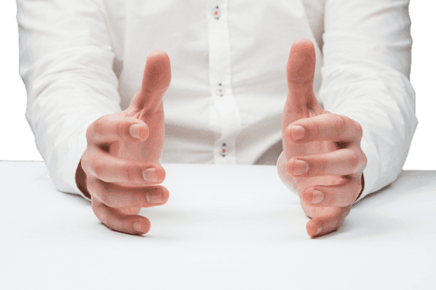 Transparent Hands of Businessman with Open Gesture Isolated - Download Free Stock Videos Pikwizard.com