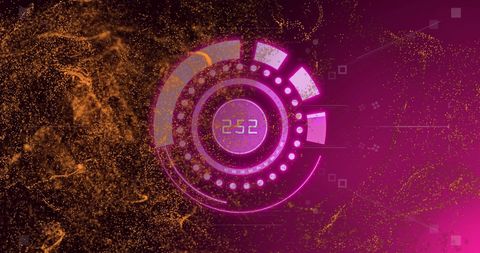 Futuristic Digital Interface with Glowing Particles - Download Free Stock Images Pikwizard.com