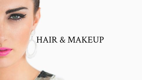 close-up portrait with makeup and styled hair for beauty promotion - Download Free Stock Templates Pikwizard.com