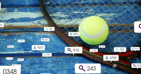 Tennis Strategy Visualized with Social Media Interaction Overlay - Download Free Stock Images Pikwizard.com
