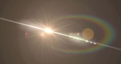 White Light Prism Beam and Lens Flare Effect on Grey - Download Free Stock Images Pikwizard.com