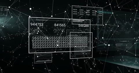 Digital Network with Coding Grid Overlay and Numeric Metrics