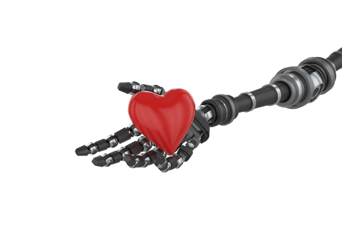 Transparent Robotic Hand Holding Heart Symbolizing Love - Download Free Stock Videos Pikwizard.com