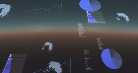 Global Data Analysis Interface with Digital Graphics - Download Free Stock Images Pikwizard.com
