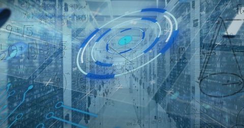 Digital Interface Concept Over Data Center Operations - Download Free Stock Images Pikwizard.com