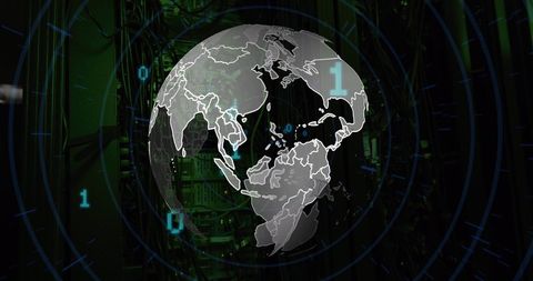 Global Network Technology with Data Elements - Download Free Stock Images Pikwizard.com
