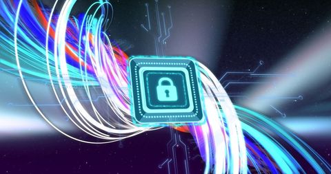 Digital Padlock Icon Representing Cybersecurity and Data Protection - Download Free Stock Images Pikwizard.com
