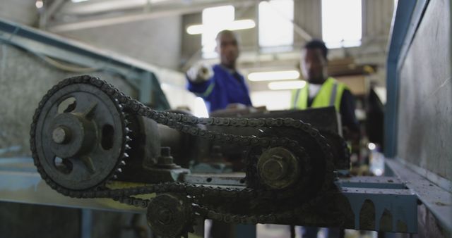 Engineers Inspecting Heavy Machinery in Industrial Setting - Download Free Stock Images Pikwizard.com