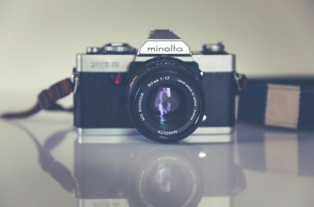 Panorama Photography of Black and Grey Minolta Camera - Download Free Stock Photos Pikwizard.com