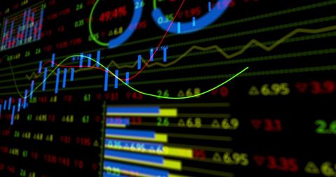 Dynamic Stock Exchange Analysis with Moving Financial Graphs - Download Free Stock Images Pikwizard.com