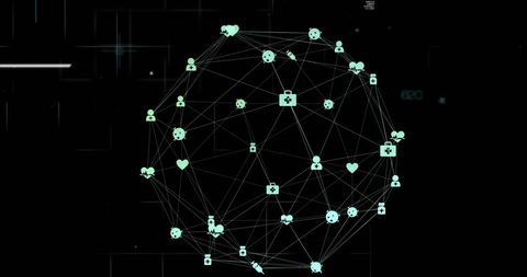 Global Network of Medical Data and Connections - Download Free Stock Images Pikwizard.com