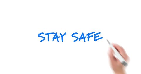 Stay Safe Coronavirus Message on White Background - Download Free Stock Images Pikwizard.com