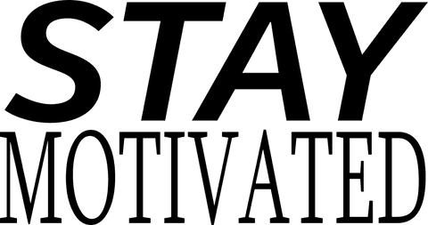 Stay motivated inspirational text transparent background