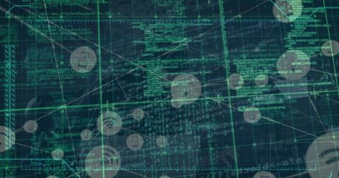 Digital Interface with Network Connections and Data Streams - Download Free Stock Images Pikwizard.com